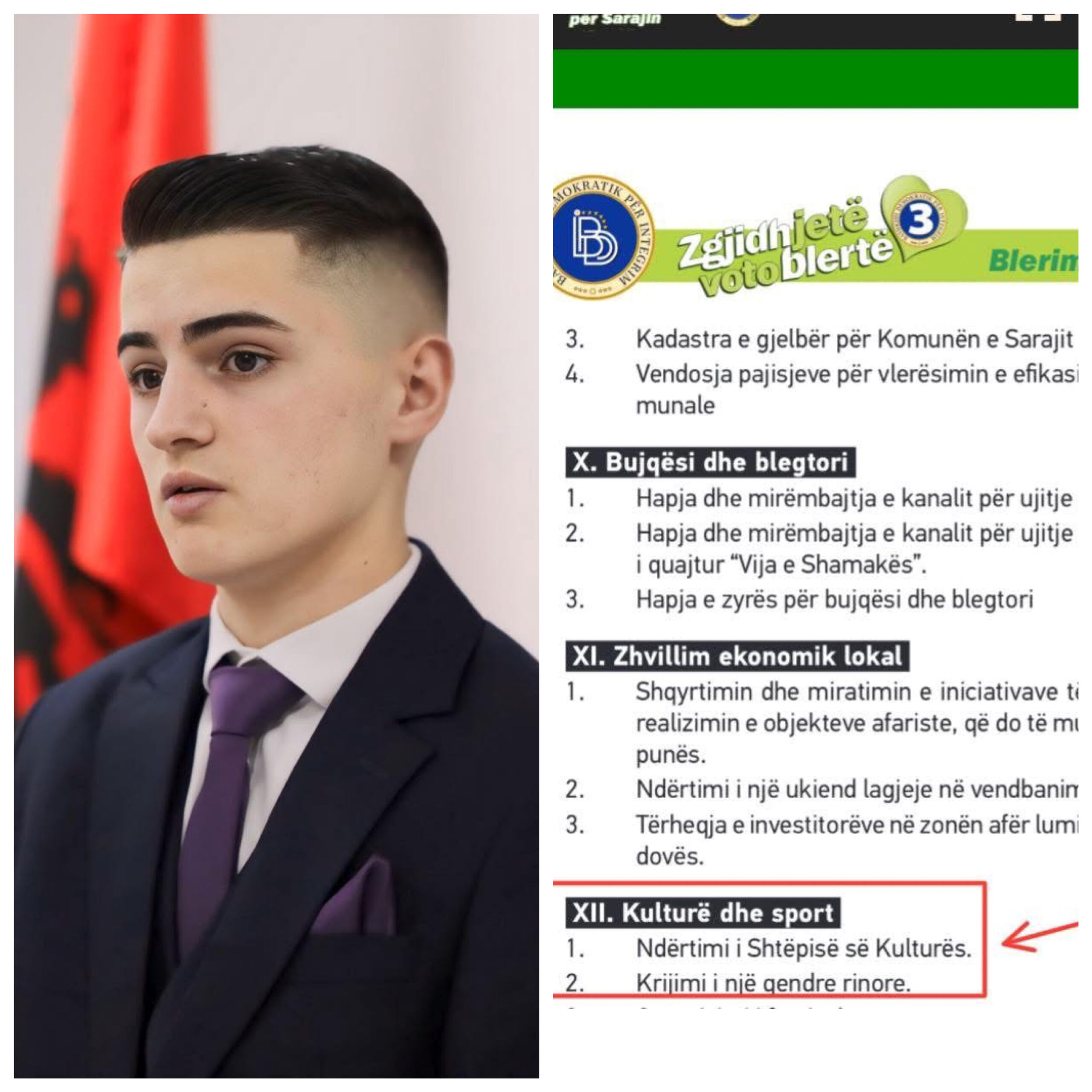 Ill Rustemi nga forumi rinor i VLEN  Blerant Ramadani merr planprogramin e paplotësuar të Blerim Bexhetit