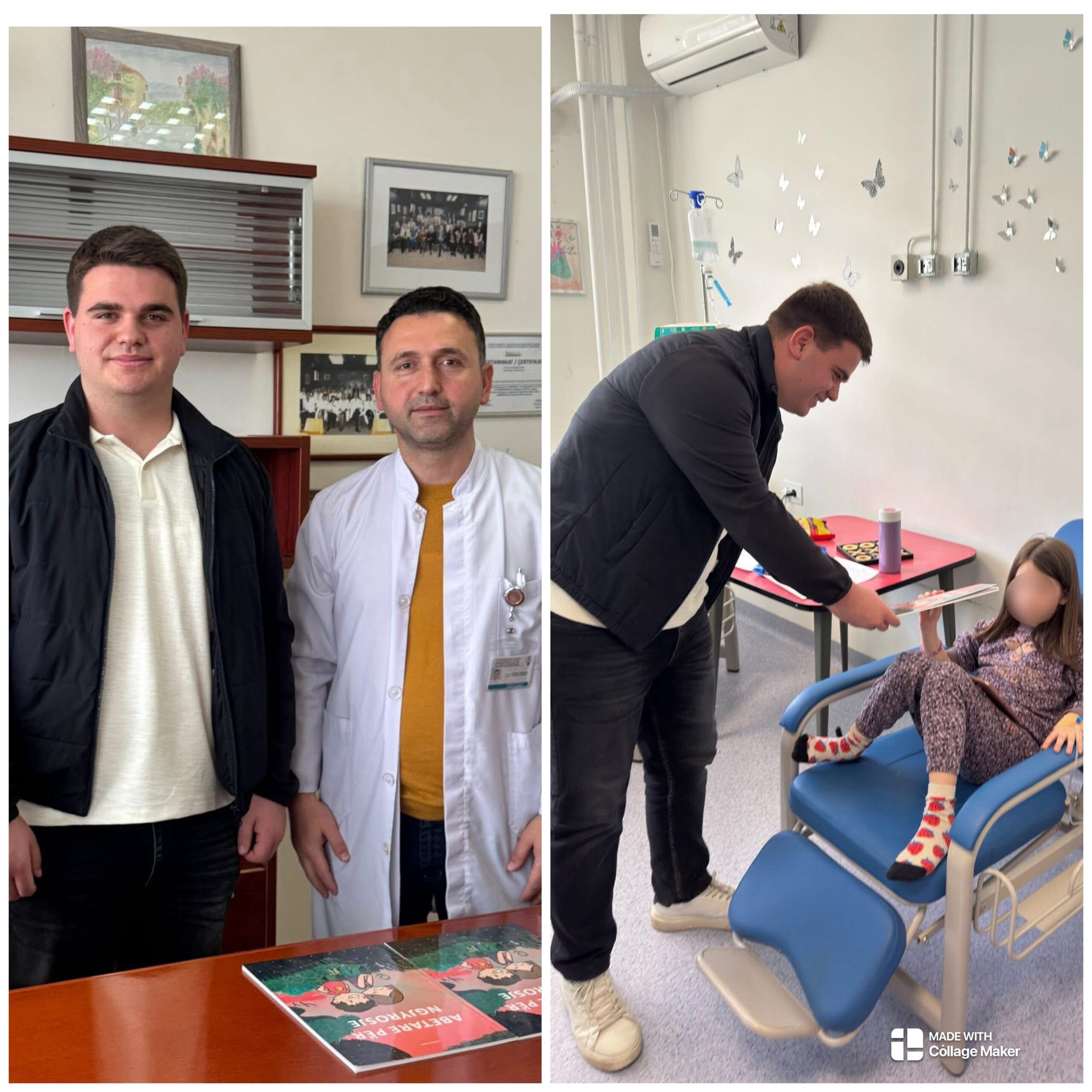 Kryetari i  Gjeneratës së Re   Rijad Kerimi me aksion humanitar në Klinikën e Fëmijëve  Nisin aktivitetet në shërbim të më të vegjëlve