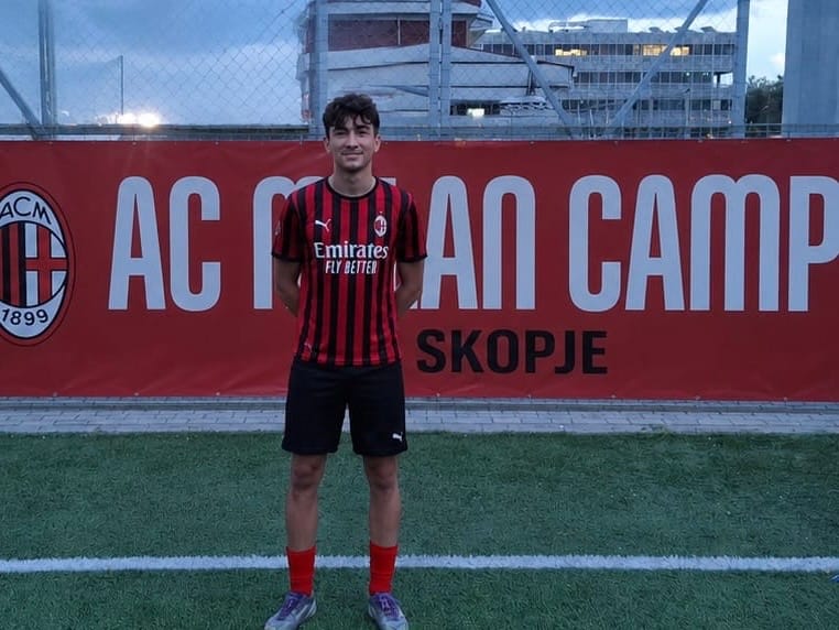 Amer Bajrami  17 vjeçari i Rabotniçkit dhe reprezentacionit  pjesë e kampit të AC Milan në Shkup