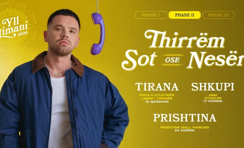 Yll Limani sonte mban koncert në Shkup  pritet spektakël në Stadiumin e ARM së